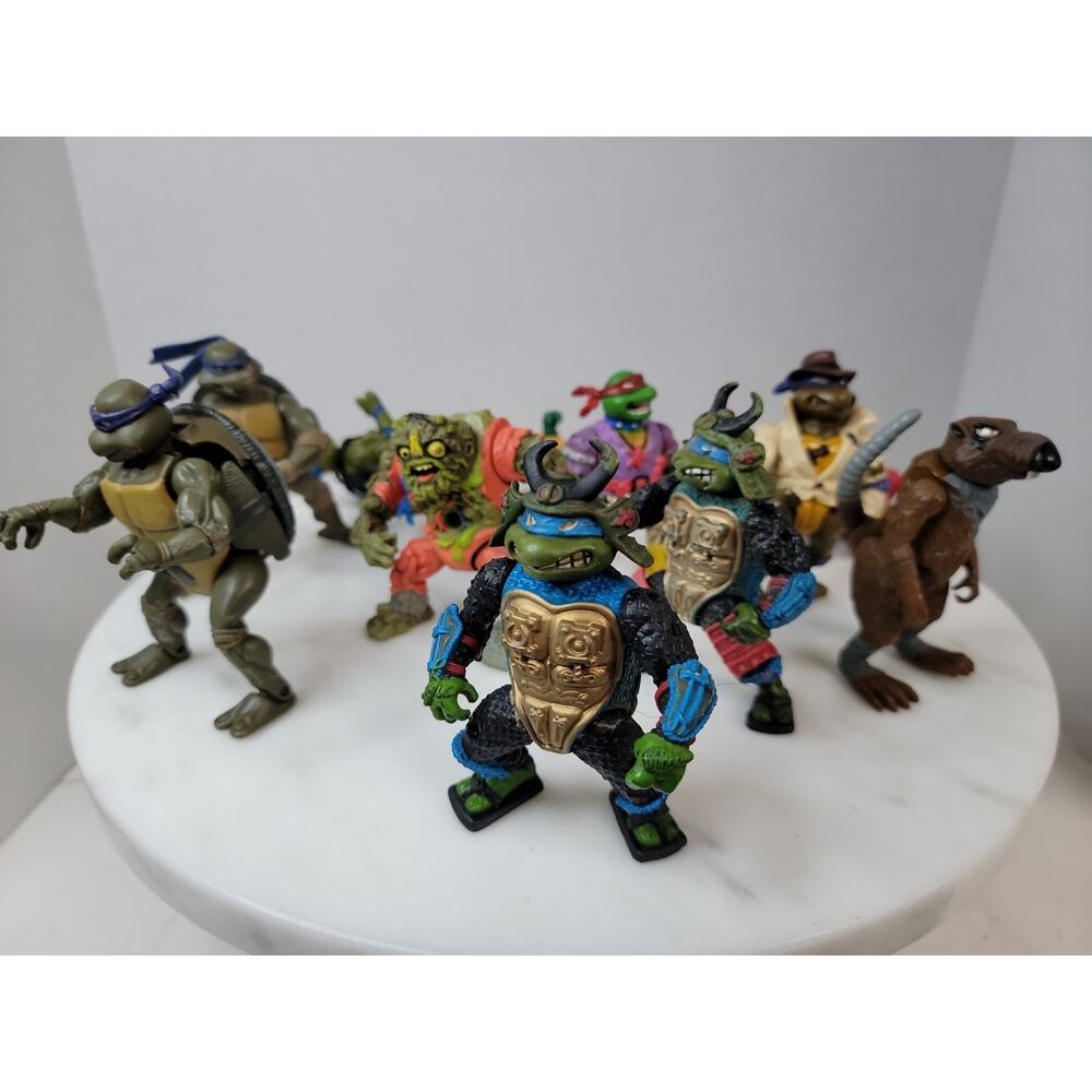 Lot Of 12 TMNT Mirage Figures Teenage Mutant Ninja Turtles Splinter Leo 1980-90s